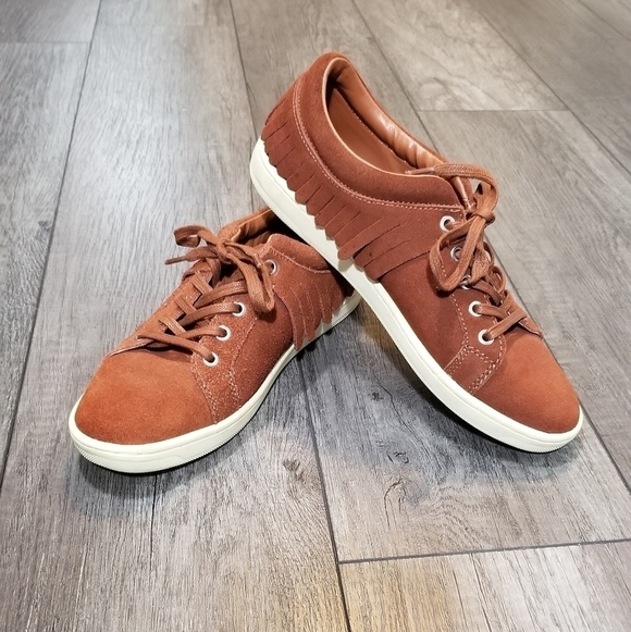 Zara Brown Suede Fringe Ladies Sneakers Size 6.5 US or 37 EU - Picture 2 of 9